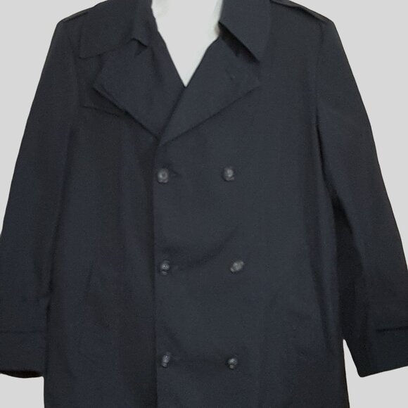 Botany Weather Topper Mens 42 Reg Navy Double Breasted Zip Out Fur Lining - Picture 1 of 7
